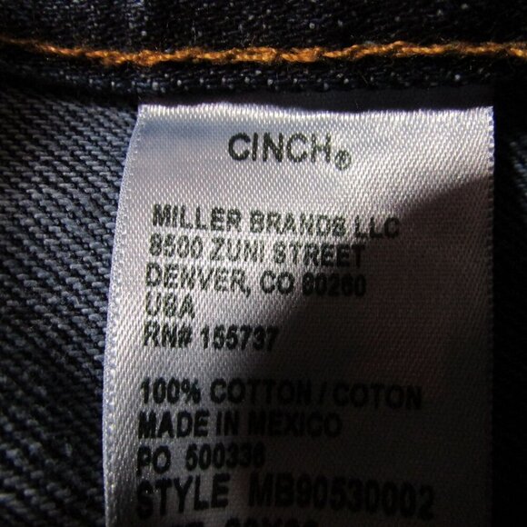 Cinch Men's Green Label Relaxed Fit Original Rise Tapered Leg Jeans Dark Stonewa - Picture 5 of 5